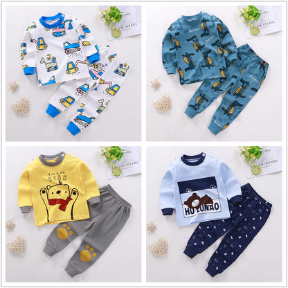 Boys And Girls Children's Underwear Suit Cotton Children Autumn And Winter Pajamas