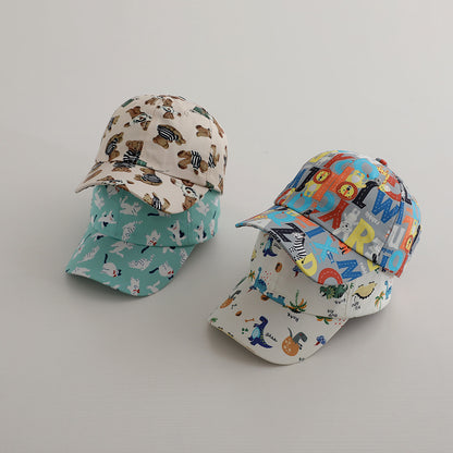 Cartoon Printed Children's Baseball Cap Sunshade Casual Girl Personalized Printed Boys' Peaked Cap