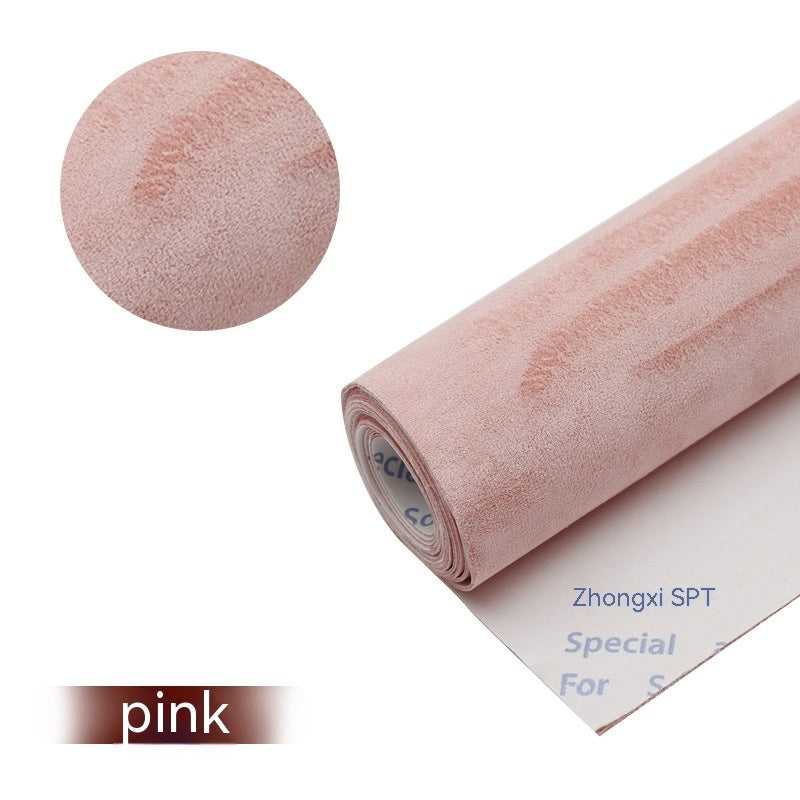 Full Elastic Force Suede Fabric Double-sided Microfiber Self-adhesive Suede Car Interior