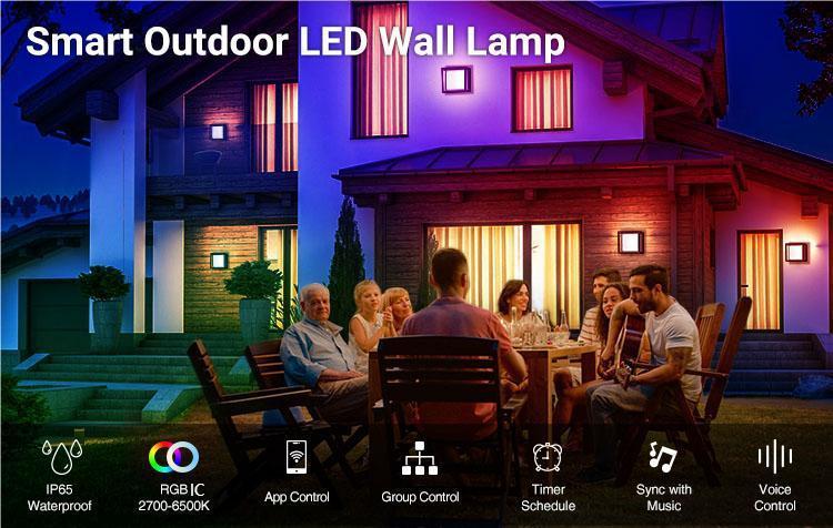 Waterproof Wall Lamp Graffiti WiFi Magic Color Remote Control Voice