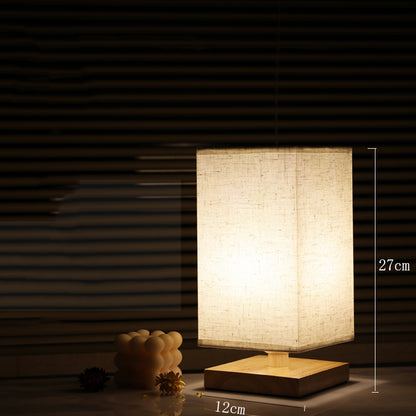 Chinese Style Simple National Solid Wood Nostalgic Bedroom Bedside Lamp