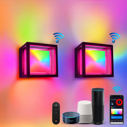 Waterproof Wall Lamp Graffiti WiFi Magic Color Remote Control Voice