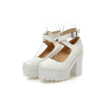 Chunky Heel Platform High Shoes