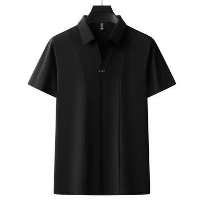 KING Casual Solid Color Polo Shirt Men