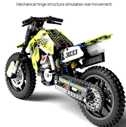 Building Blocks Motorcycle Model Children's Educational Assembly Toys