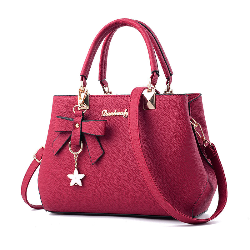 Women Shoulder Bag With Bowknot Star Pendant Totes