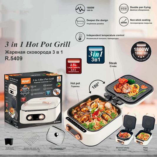Household Multi-functional Electric Cooker Hot Pot Roasting Hot Pot One