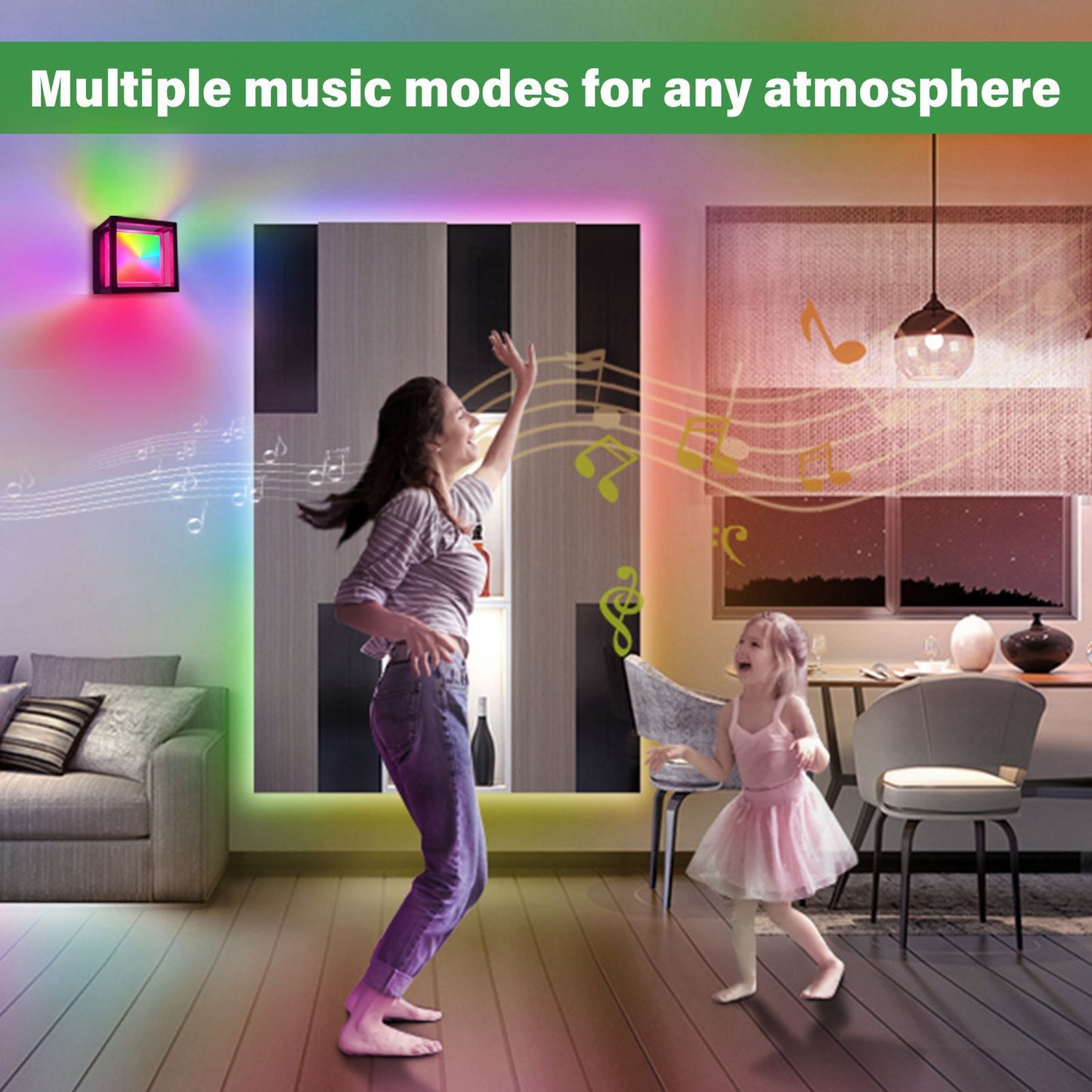 Waterproof Wall Lamp Graffiti WiFi Magic Color Remote Control Voice