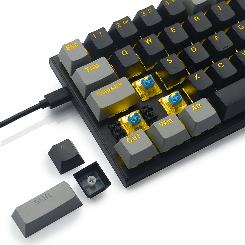 Key Mechanical Keyboard Two Colors Key CAP Computer E-sports Game MonochromeRGB Light