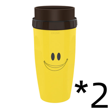 No Cover Twist Cup Travel Portable Cup Double Insulation Tumbler Straw Sippy Water Bottles Portable For Children Adults