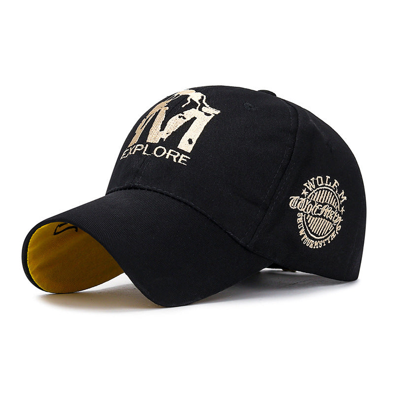 Embroidered M Wolf Baseball  Spring Casual Men And Women