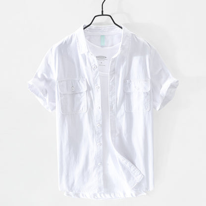 Casual Cotton Short-sleeved Shirt