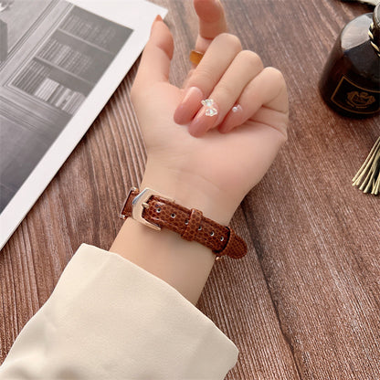 Fashionable Small Waist Metal Leather Strap