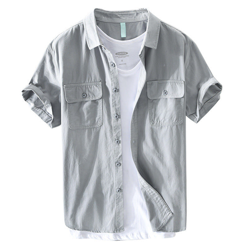 Casual Cotton Short-sleeved Shirt