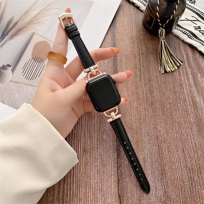 Fashionable Small Waist Metal Leather Strap