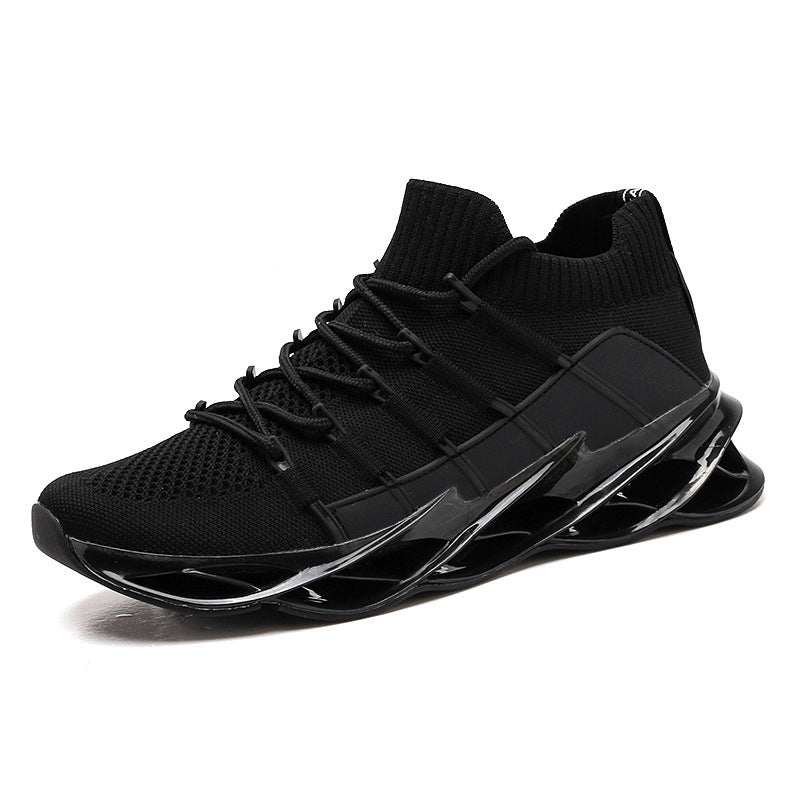 Men's Casual Sneakers With Mesh Thick-soled Mesh Fly Woven Blade