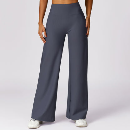 Thread High Waist Casual Straight Wide Leg Quick-drying Loose Track Pants