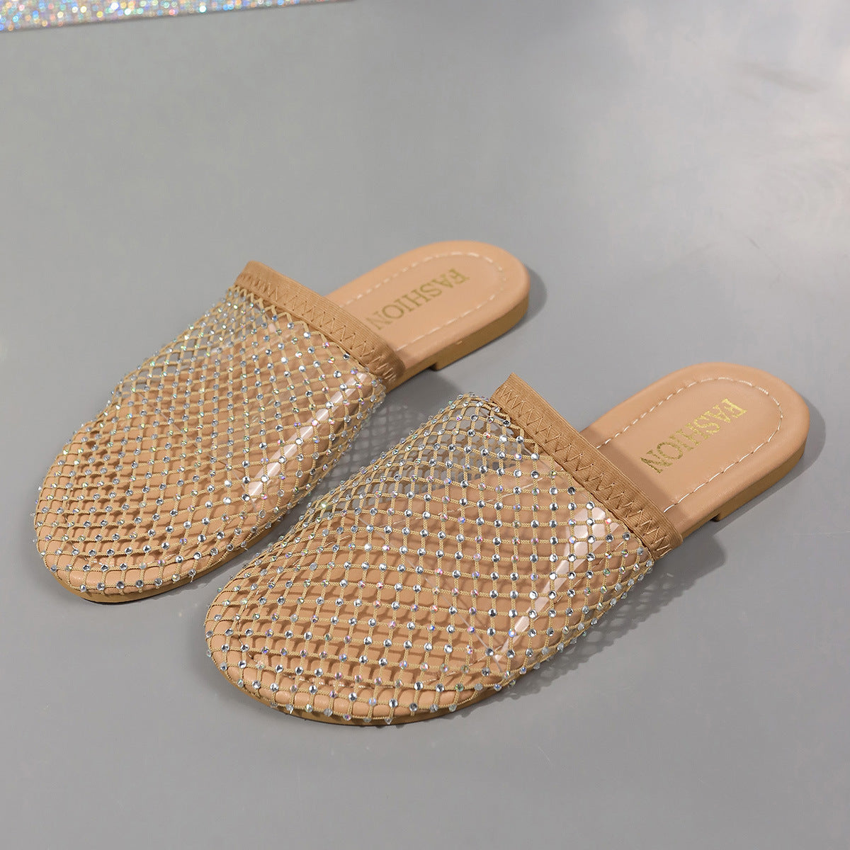 Hollow-toe Transparent Sandals With Rhinestones Summer Fashion sandal