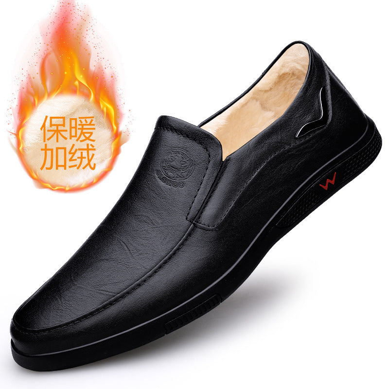 Cowhide Men's Business Casual Leather Shoes Breathable And Comfortable